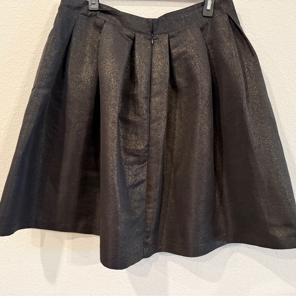 Forever 21 Women’s Black Pleated Skirt – Size 0X, Gold Shine, Pre-Owned - Picture 3 of 12
